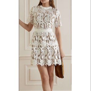 NWT Self Portrait White Lace Mini Dress